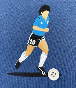 Logo Maradona sweater close-up